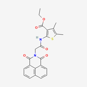molecular formula C23H20N2O5S B2999781 Ethyl 2-[[2-(1,3-dioxobenzo[de]isoquinolin-2-yl)acetyl]amino]-4,5-dimethylthiophene-3-carboxylate CAS No. 326882-08-0