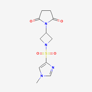 1-(1-((1-methyl-1H-imidazol-4-yl)sulfonyl)azetidin-3-yl)pyrrolidine-2,5-dione