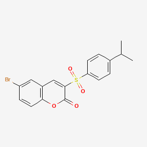 6-Bromo-3-(4-propan-2-ylphenyl)sulfonylchromen-2-one