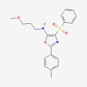 N-(3-methoxypropyl)-4-(phenylsulfonyl)-2-(p-tolyl)oxazol-5-amine