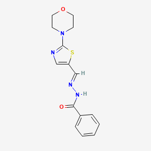 N'-[(E)-(2-morpholino-1,3-thiazol-5-yl)methylidene]benzenecarbohydrazide