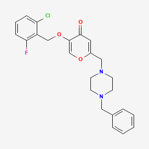 2-((4-benzylpiperazin-1-yl)methyl)-5-((2-chloro-6-fluorobenzyl)oxy)-4H-pyran-4-one