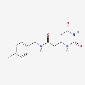 2-(2,4-dioxo-1H-pyrimidin-6-yl)-N-[(4-methylphenyl)methyl]acetamide