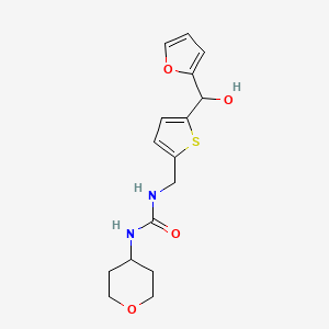 1-((5-(furan-2-yl(hydroxy)methyl)thiophen-2-yl)methyl)-3-(tetrahydro-2H-pyran-4-yl)urea