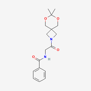 N-(2-(7,7-dimethyl-6,8-dioxa-2-azaspiro[3.5]nonan-2-yl)-2-oxoethyl)benzamide