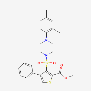 molecular formula C24H26N2O4S2 B2999826 Methyl 3-{[4-(2,4-dimethylphenyl)piperazin-1-yl]sulfonyl}-4-phenylthiophene-2-carboxylate CAS No. 899965-91-4