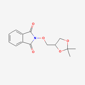 molecular formula C14H15NO5 B2999828 2-(2,2-Dimethyl-[1,3]dioxolan-4-ylmethoxy)-isoindole-1,3-dione CAS No. 114778-49-3