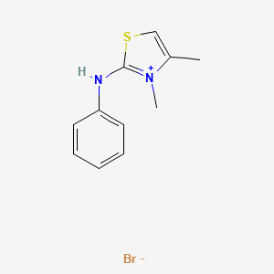 3,4-Dimethyl-N-phenyl-1,3-thiazol-3-ium-2-amine;bromide