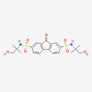 2-N,7-N-bis(1-hydroxy-2-methylpropan-2-yl)-9-oxofluorene-2,7-disulfonamide