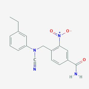4-{[Cyano(3-ethylphenyl)amino]methyl}-3-nitrobenzamide