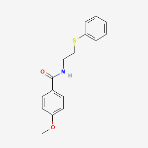 molecular formula C16H17NO2S B2999863 4-methoxy-N-[2-(phenylsulfanyl)ethyl]benzamide CAS No. 339100-15-1
