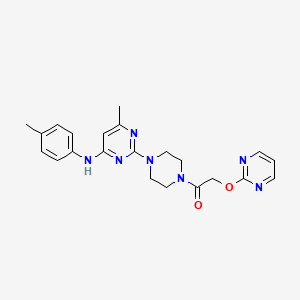 1-(4-(4-Methyl-6-(p-tolylamino)pyrimidin-2-yl)piperazin-1-yl)-2-(pyrimidin-2-yloxy)ethanone