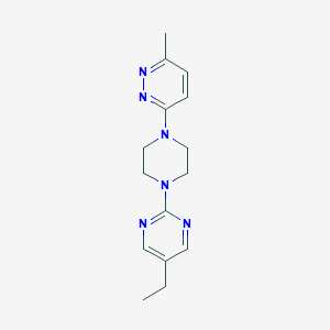 molecular formula C15H20N6 B2999890 3-[4-(5-Ethylpyrimidin-2-yl)piperazin-1-yl]-6-methylpyridazine CAS No. 2380179-82-6