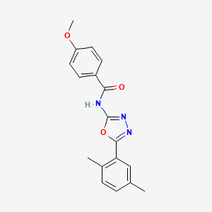 N-(5-(2,5-dimethylphenyl)-1,3,4-oxadiazol-2-yl)-4-methoxybenzamide