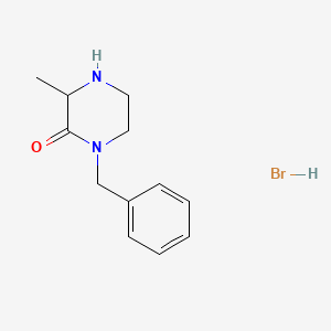 molecular formula C12H17BrN2O B2999898 1-Benzyl-3-methyl-2-piperazinone hydrobromide CAS No. 1094601-61-2; 1214717-49-3