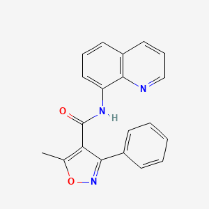 5-methyl-3-phenyl-N-quinolin-8-yl-1,2-oxazole-4-carboxamide
