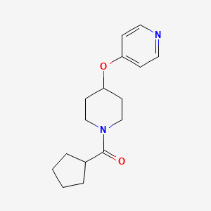 molecular formula C16H22N2O2 B2999967 Cyclopentyl(4-(pyridin-4-yloxy)piperidin-1-yl)methanone CAS No. 2034328-83-9
