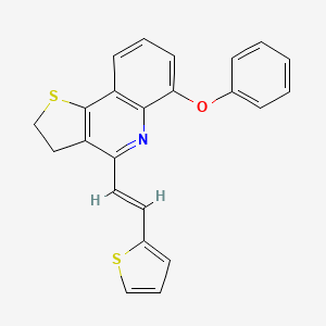 molecular formula C23H17NOS2 B2999984 6-phenoxy-4-[(E)-2-(2-thienyl)ethenyl]-2,3-dihydrothieno[3,2-c]quinoline CAS No. 866133-85-9