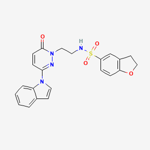 B3000026 N-(2-(3-(1H-indol-1-yl)-6-oxopyridazin-1(6H)-yl)ethyl)-2,3-dihydrobenzofuran-5-sulfonamide CAS No. 1797079-20-9