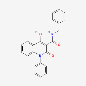 molecular formula C23H18N2O3 B3000104 N-benzyl-4-hydroxy-2-oxo-1-phenyl-1,2-dihydroquinoline-3-carboxamide CAS No. 130058-45-6