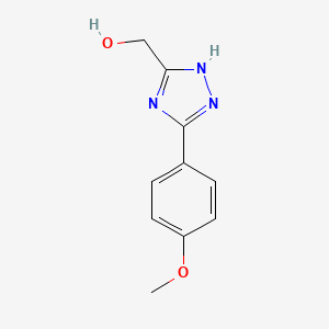 molecular formula C10H11N3O2 B3000157 (5-(4-Methoxyphenyl)-1H-1,2,4-triazol-3-yl)methanol CAS No. 1540288-83-2