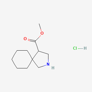 molecular formula C11H20ClNO2 B3000192 methyl 2-azaspiro[4.5]decane-4-carboxylate hydrochloride CAS No. 2089650-59-7