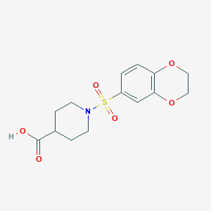 B3000286 1-(2,3-Dihydro-benzo[1,4]dioxine-6-sulfonyl)-piperidine-4-carboxylic acid CAS No. 461456-17-7