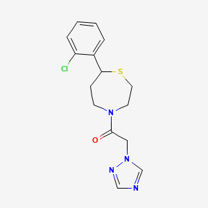 1-(7-(2-chlorophenyl)-1,4-thiazepan-4-yl)-2-(1H-1,2,4-triazol-1-yl)ethanone