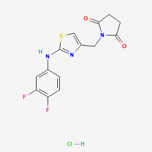 1-((2-((3,4-Difluorophenyl)amino)thiazol-4-yl)methyl)pyrrolidine-2,5-dione hydrochloride