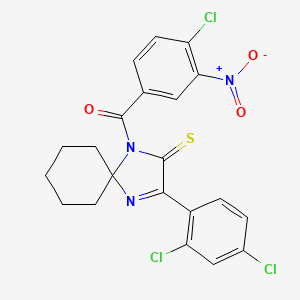 1-(4-Chloro-3-nitrobenzoyl)-3-(2,4-dichlorophenyl)-1,4-diazaspiro[4.5]dec-3-ene-2-thione