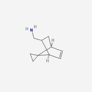 molecular formula C10H15N B3000425 rac-1-[(1R,2S,4S)-spiro[bicyclo[2.2.1]heptane-7,1'-cyclopropane]-5-en-2-yl]methanamine CAS No. 1820598-88-6