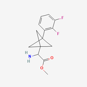 molecular formula C14H15F2NO2 B3000445 Methyl 2-amino-2-[3-(2,3-difluorophenyl)-1-bicyclo[1.1.1]pentanyl]acetate CAS No. 2287265-86-3