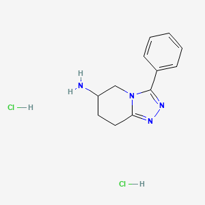 3-phenyl-5H,6H,7H,8H-[1,2,4]triazolo[4,3-a]pyridin-6-amine dihydrochloride