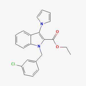 ethyl 1-(3-chlorobenzyl)-3-(1H-pyrrol-1-yl)-1H-indole-2-carboxylate