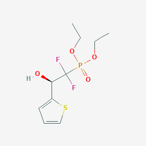 molecular formula C10H15F2O4PS B3000506 Diethyl (1,1-difluoro-2-hydroxy-2-(thiophen-2-yl)ethyl)phosphonate CAS No. 83567-97-9