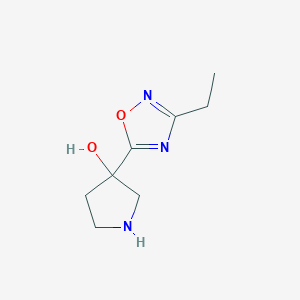 3-(3-Ethyl-1,2,4-oxadiazol-5-yl)pyrrolidin-3-ol