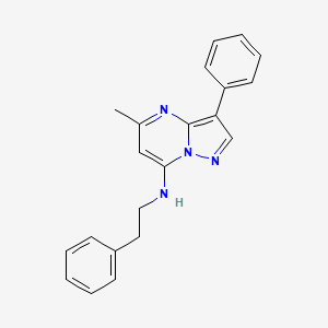 5-methyl-3-phenyl-N-(2-phenylethyl)pyrazolo[1,5-a]pyrimidin-7-amine