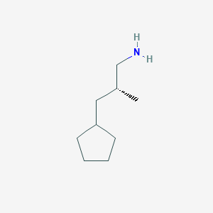 molecular formula C9H19N B3000512 (2R)-3-Cyclopentyl-2-methylpropan-1-amine CAS No. 2248174-98-1