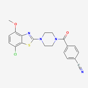 4-(4-(7-Chloro-4-methoxybenzo[d]thiazol-2-yl)piperazine-1-carbonyl)benzonitrile