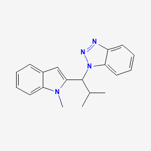 1-[2-Methyl-1-(1-methylindol-2-yl)propyl]benzotriazole