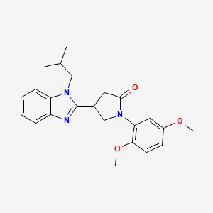 1-(2,5-Dimethoxyphenyl)-4-[1-(2-methylpropyl)benzimidazol-2-yl]pyrrolidin-2-one