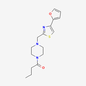1-(4-((4-(Furan-2-yl)thiazol-2-yl)methyl)piperazin-1-yl)butan-1-one