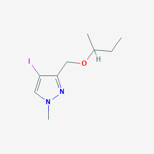 molecular formula C9H15IN2O B3000550 3-(sec-butoxymethyl)-4-iodo-1-methyl-1H-pyrazole CAS No. 1855941-23-9