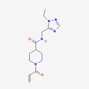 B3000558 N-[(2-Ethyl-1,2,4-triazol-3-yl)methyl]-1-prop-2-enoylpiperidine-4-carboxamide CAS No. 2361680-59-1