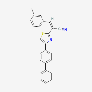 (Z)-2-(4-([1,1'-biphenyl]-4-yl)thiazol-2-yl)-3-(m-tolyl)acrylonitrile