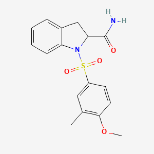 1-((4-Methoxy-3-methylphenyl)sulfonyl)indoline-2-carboxamide