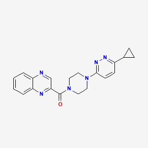 (4-(6-Cyclopropylpyridazin-3-yl)piperazin-1-yl)(quinoxalin-2-yl)methanone
