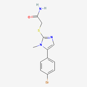 2-((5-(4-bromophenyl)-1-methyl-1H-imidazol-2-yl)thio)acetamide