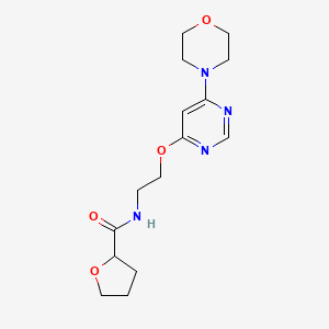 N-(2-((6-morpholinopyrimidin-4-yl)oxy)ethyl)tetrahydrofuran-2-carboxamide
