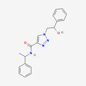 molecular formula C19H20N4O2 B3000578 1-(2-hydroxy-2-phenylethyl)-N-(1-phenylethyl)-1H-1,2,3-triazole-4-carboxamide CAS No. 1396680-28-6